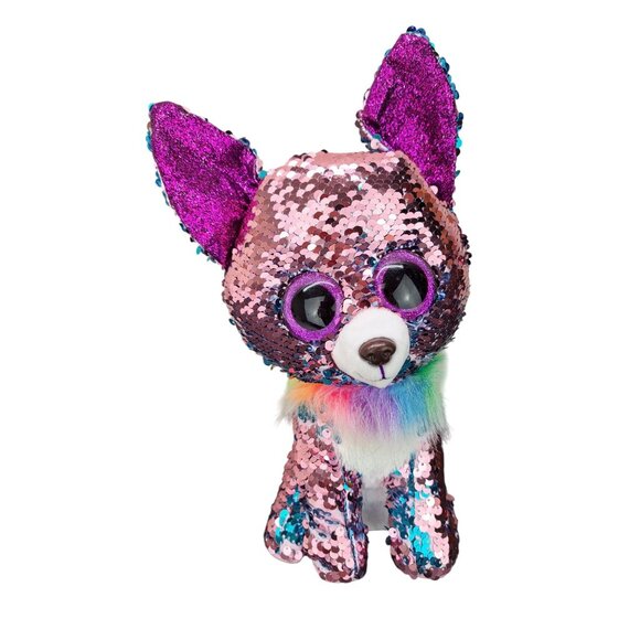 Ty Yappy Flippable Beanie Boo Sequin Chihuahua Plush Color Changing 11.5 Inch - Picture 2 of 11